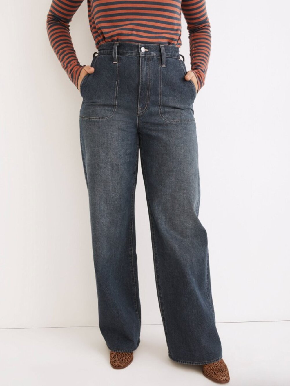 Madewell Superwide-Leg Jeans in Elinwood Wash - Size 28